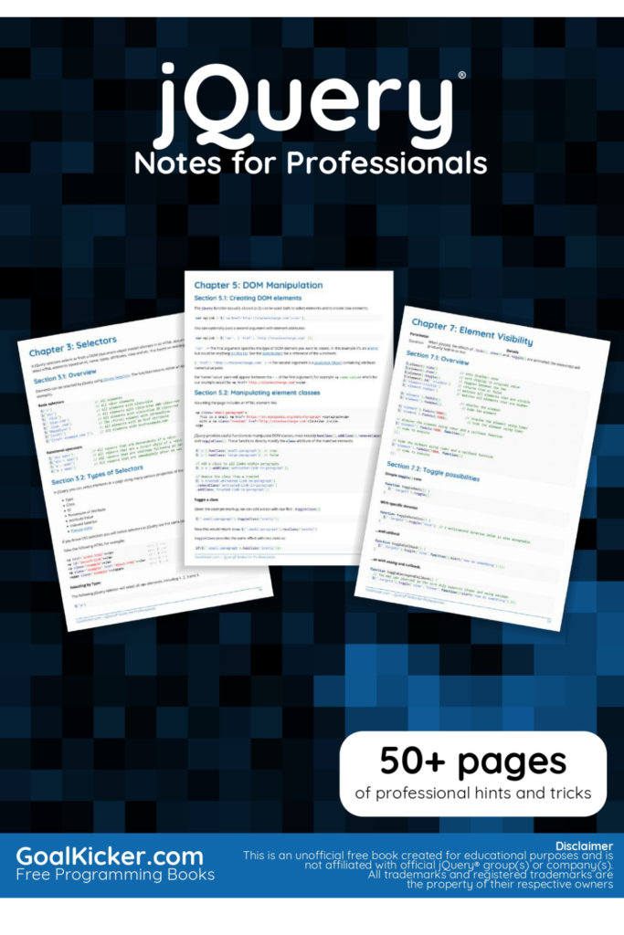 jQuery Notes for Professionals
