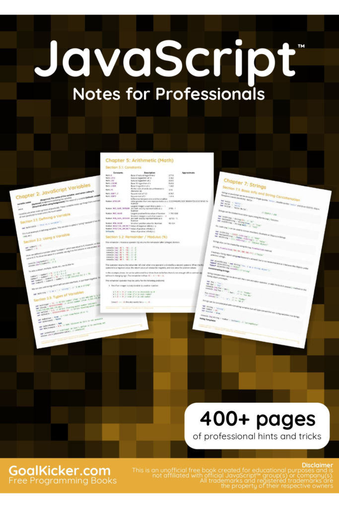 JavaScript Notes For Professionals