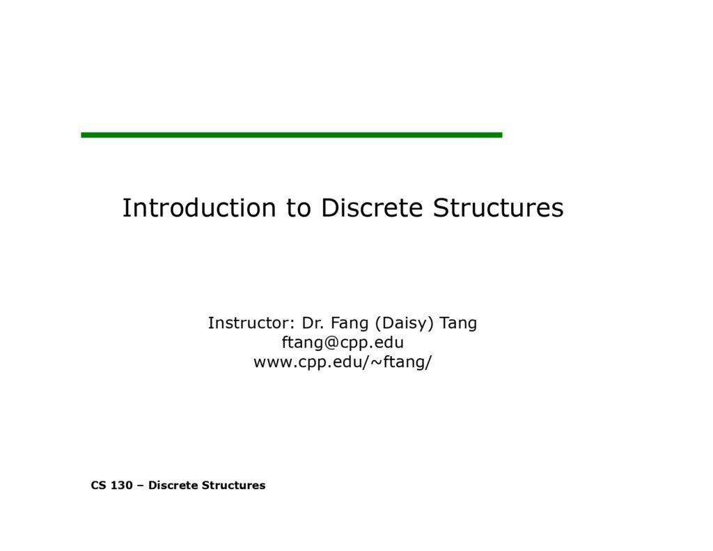 An Introduction to Discrete Structures
