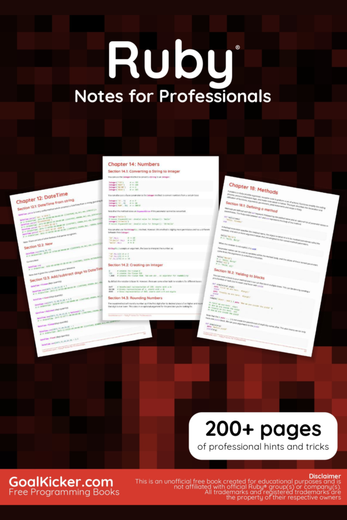 Ruby Notes For Professional