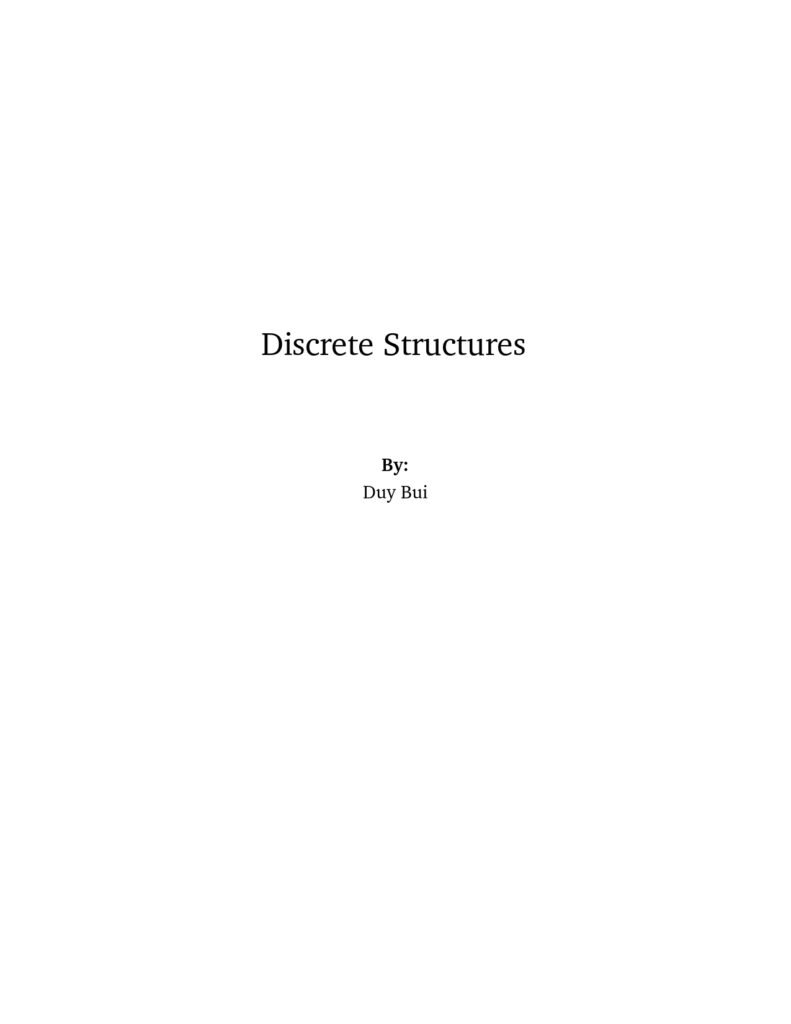 Discrete Structures II