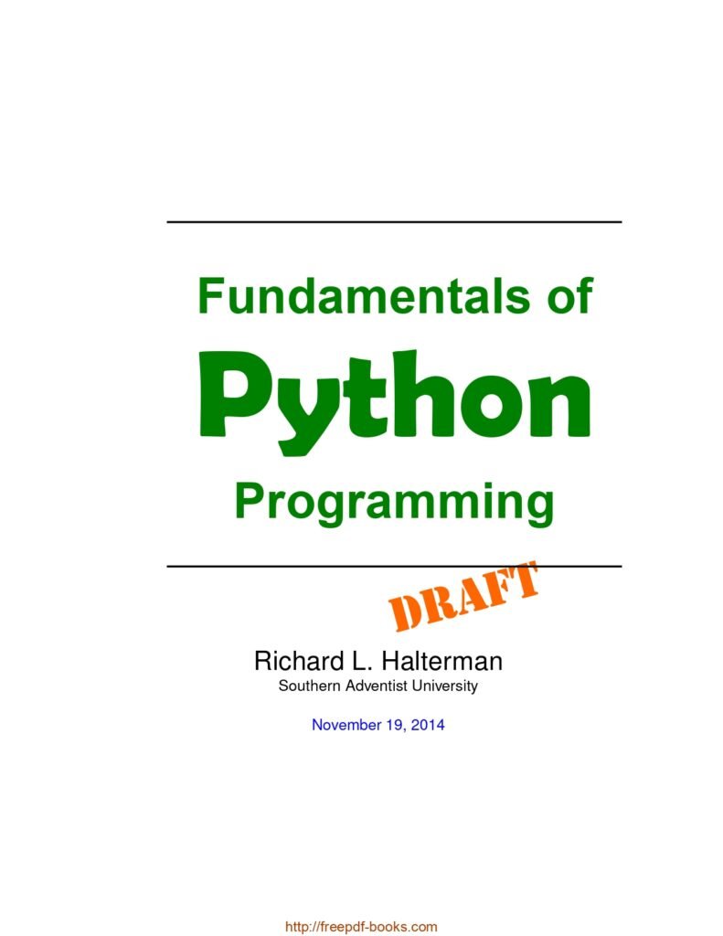 Fundamentals of Programming Python