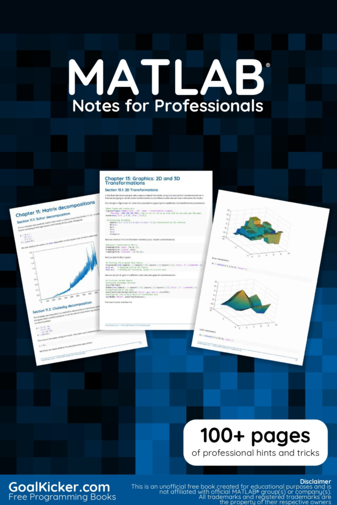 MATLAB Notes for Professionals
