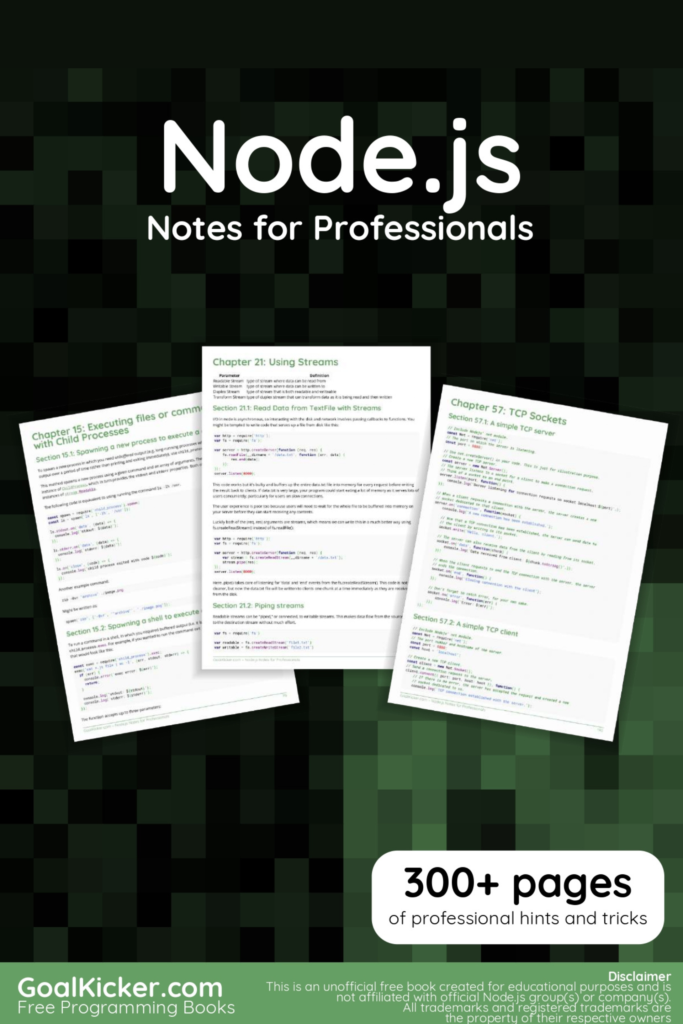 Node.js Notes for Professionals 