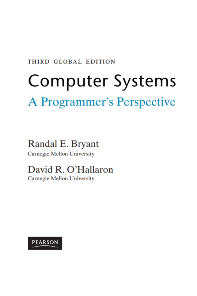 3rd Global Edition Computer Systems A Programmer’s  Perspective