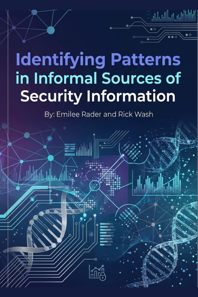Identifying patterns in informal sources of security information